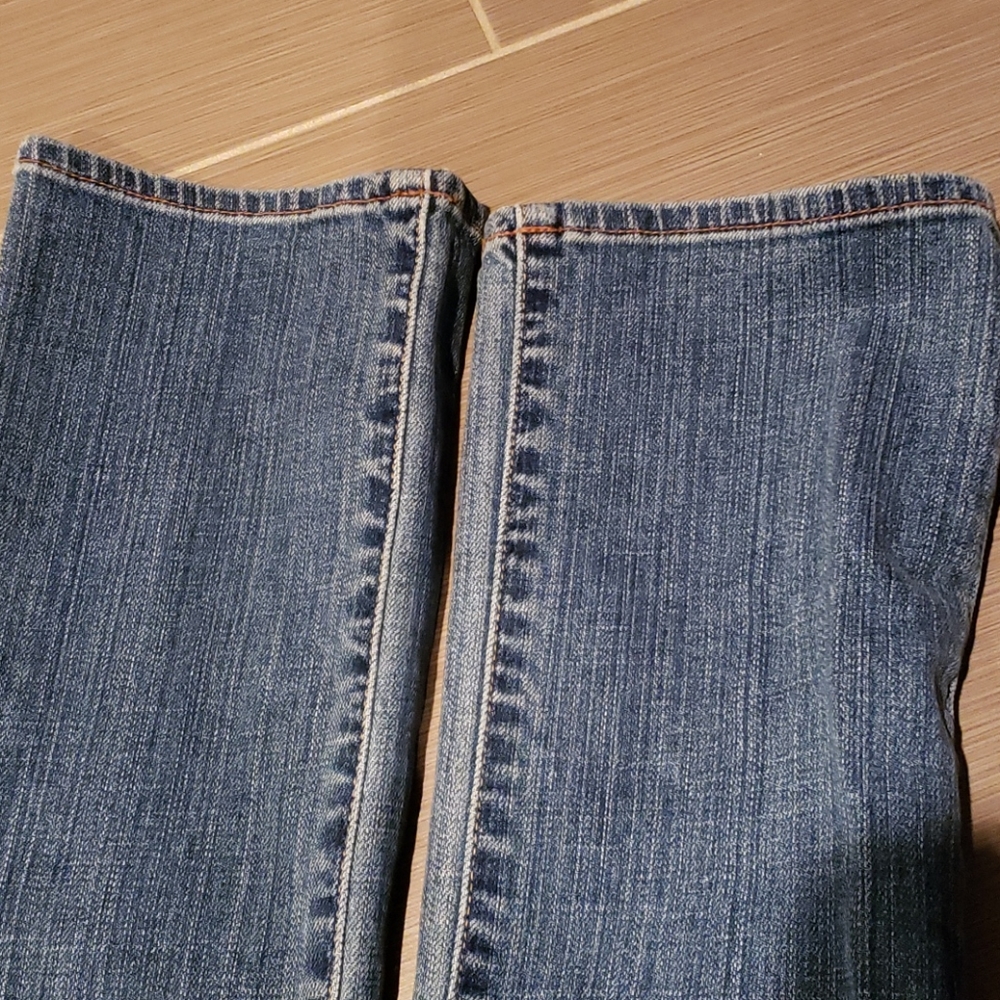 Lucky Brand Low Rise Light Wash Bootcut Jeans Whiskered Sz 26 - Picture 12 of 16